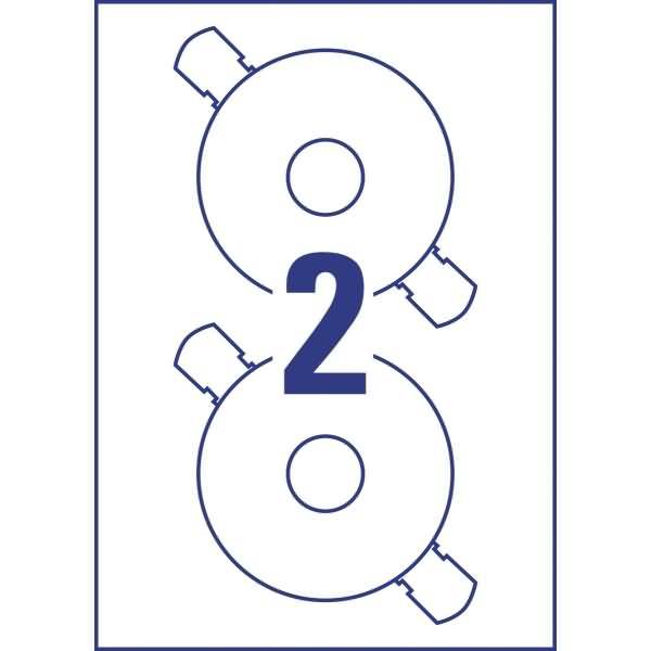 Etiketten Inkjet 117mm glossy VE=40 Stück weiß