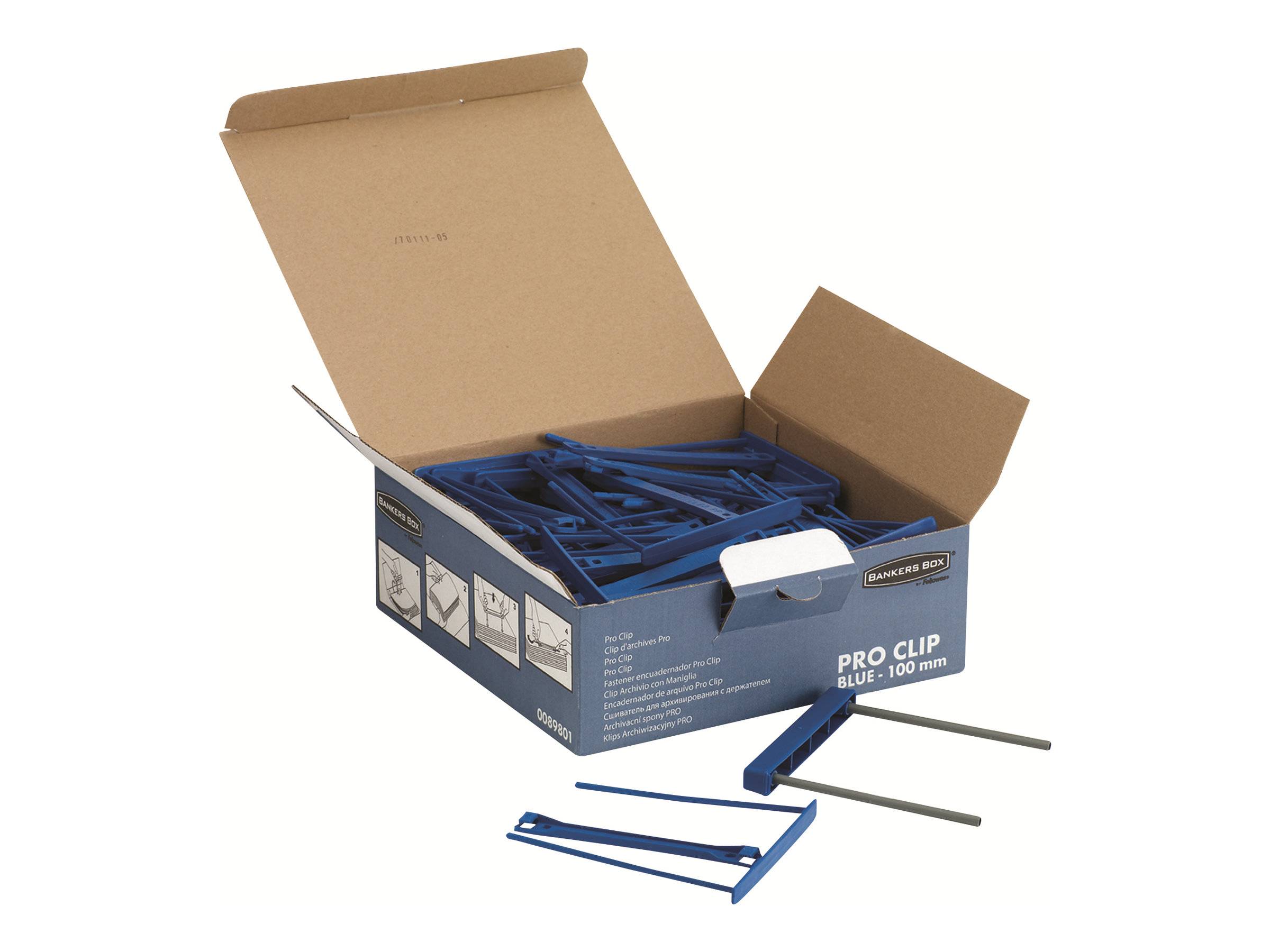 FELLOWES - Bankers Box Pro Clip - Clip-Befestigungsmechanismus - Blau (Packung mit 50)