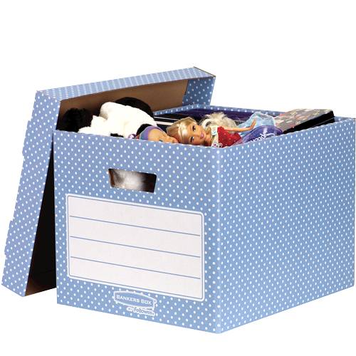 Fellowes 4481901, Aufbewahrungsbox, Blau, Rechteckig, Papier, Muster, Indoor