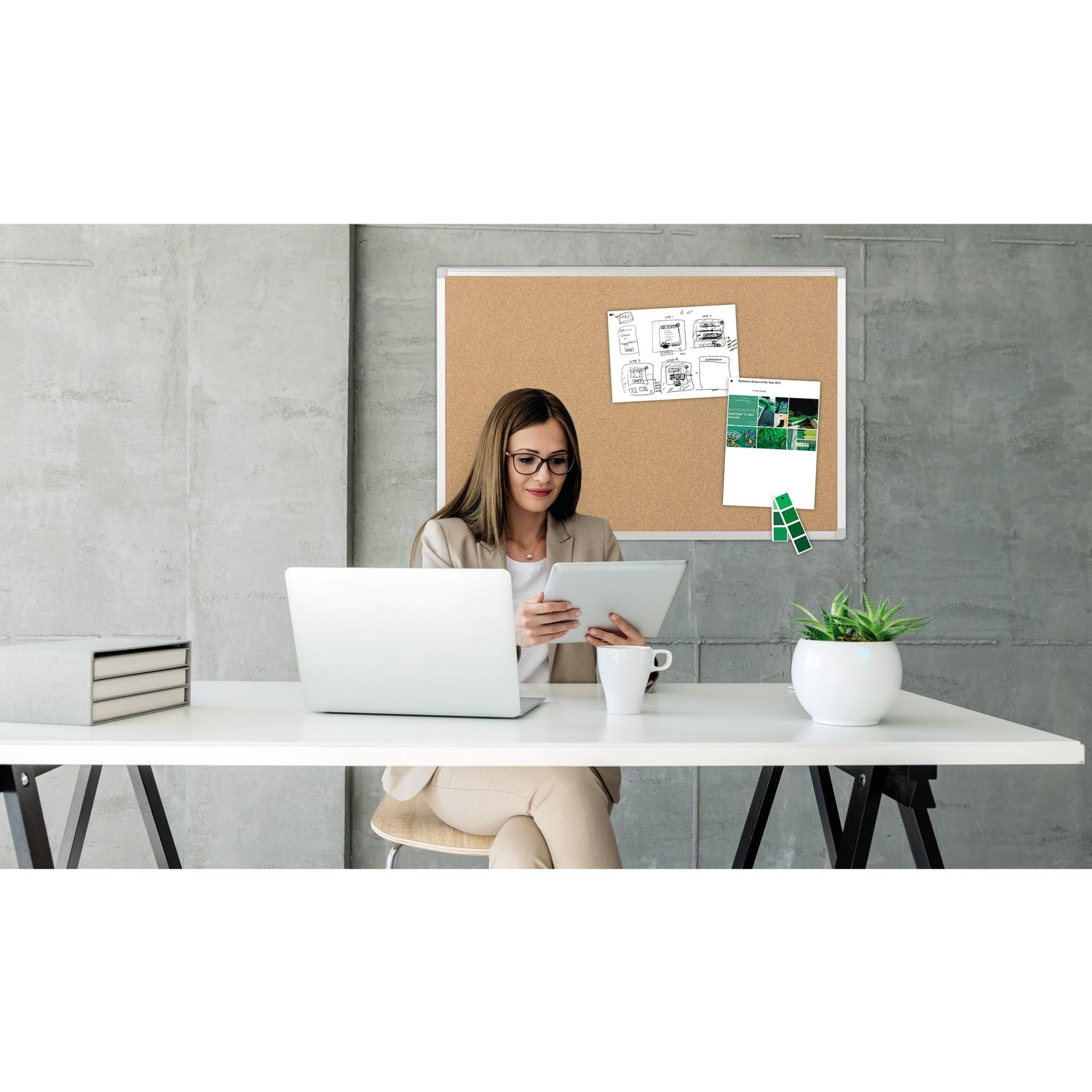 Bi-office Korktafel Earth CA051790 120x90cm Aluminiumrahmen