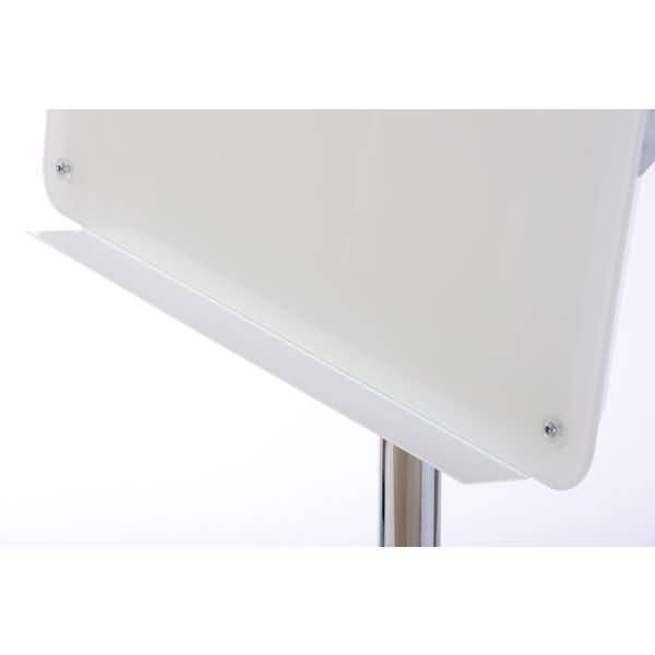 Flipchart Glas 70x100cm magnetisch mobil chrom