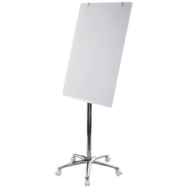 Flipchart Glas 70x100cm mobil chrom