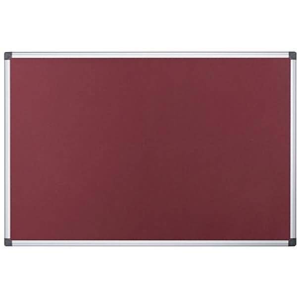 Pinnwand feuerhemmend Aluminiumrahmen 90x60cm burgunderrot