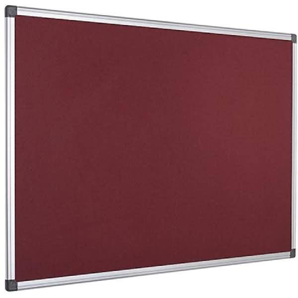 Pinnwand feuerhemmend Aluminiumrahmen 120x90cm burgunderrot