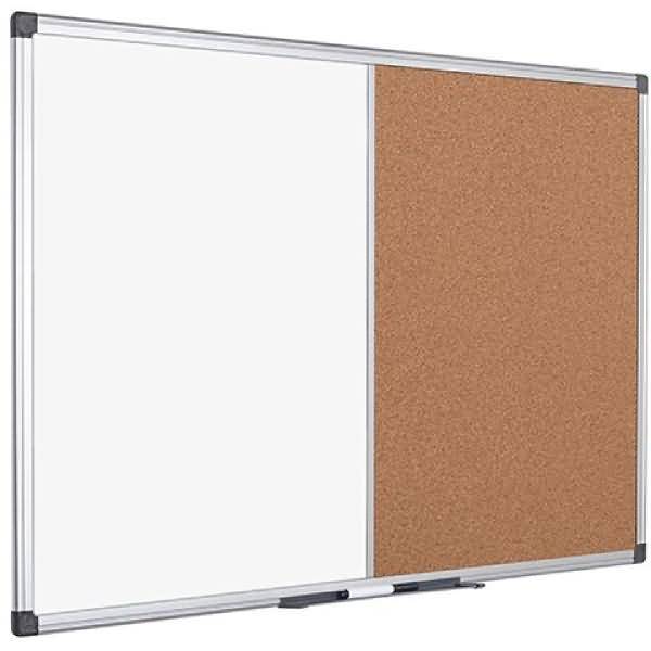 Kombitafel Maya Kork/Whiteboard-Melamin 150x120cm