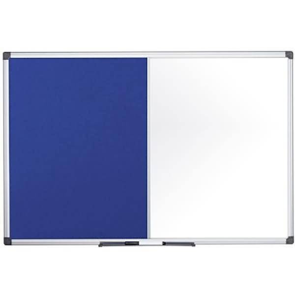 Kombitafel Maya Filz/Whiteboard magnetisch 150x120cm blau
