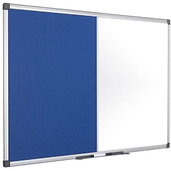 Kombitafel Maya Filz/Whiteboard magnetisch 120x120cm blau