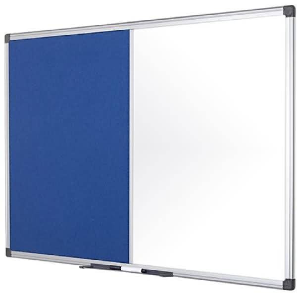 Kombitafel Maya Filz/Whiteboard magnetisch 120x120cm blau