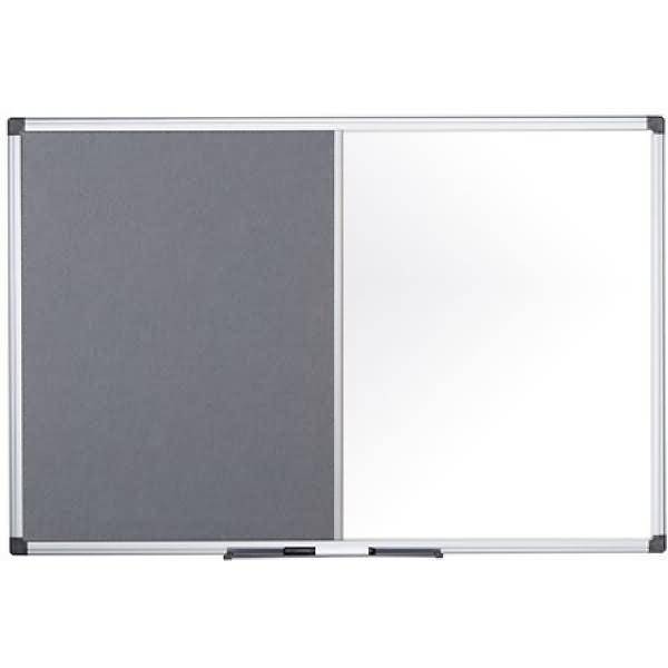 Kombitafel Maya Filz/Whiteboard magnetisch 150x120cm grau