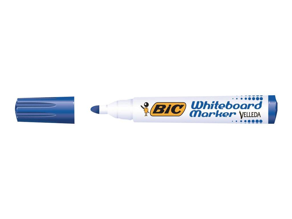 BIC Velleda ecolutions 1701 - Marker - nicht dauerhaft - für Whiteboard - Blau - alkoholbasierte Tinte - 1.5 mm (Packung mit 12)