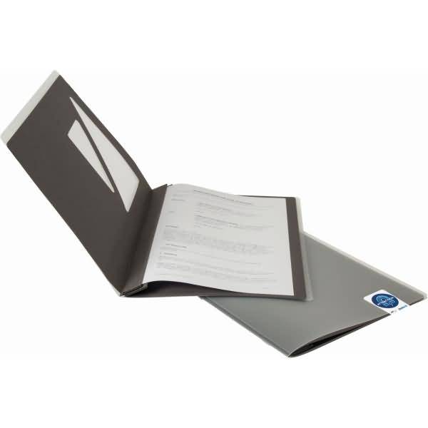 Magnet-Klemmmappe Attraction A4 View PP / Karton dunkelgrau
