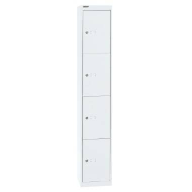 Bisley Garderobenschrank Office CLK184696 4Fachböden verkehrsweiß