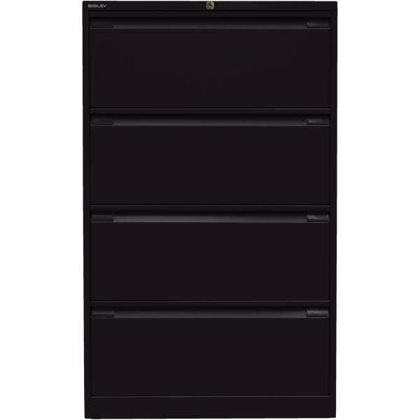 Hängeregistraturschrank 4 Schübe 2-bahnig schwarz