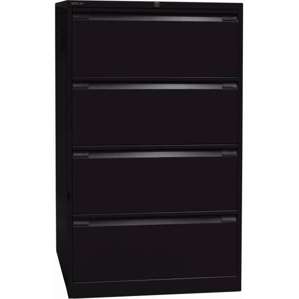 Hängeregistraturschrank 4 Schübe 2-bahnig schwarz