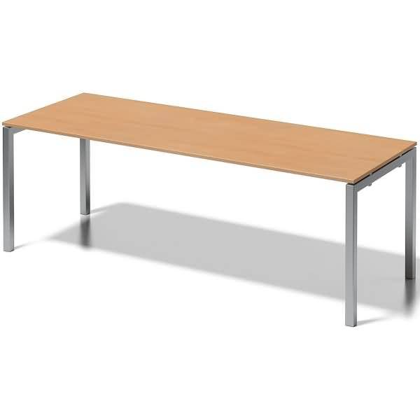 Schreibtisch Cito BxTxH 220x80x74cm buche Gestell silber