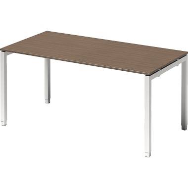 Bisley Schreibtisch DUH1608WN396 U 1600x650-850x800mm ws/nb