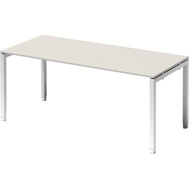 Bisley Schreibtisch DUH1808GW396 U 1800x650-850x800mm ws/gr.ws