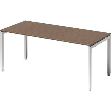 Bisley Schreibtisch DUH1808WN396 U 1800x650-850x800mm ws/nb