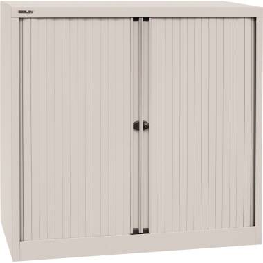 Bisley Rollladenschrank EuroTambour, 2 Fachböden, 2,5 OH, B 1000 mm, Farbe Korpu
