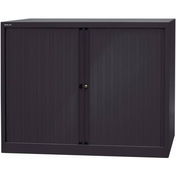 Rollladenschrank Euro Stahl 2 Fachböden H 1029mm schwarz/schwarz