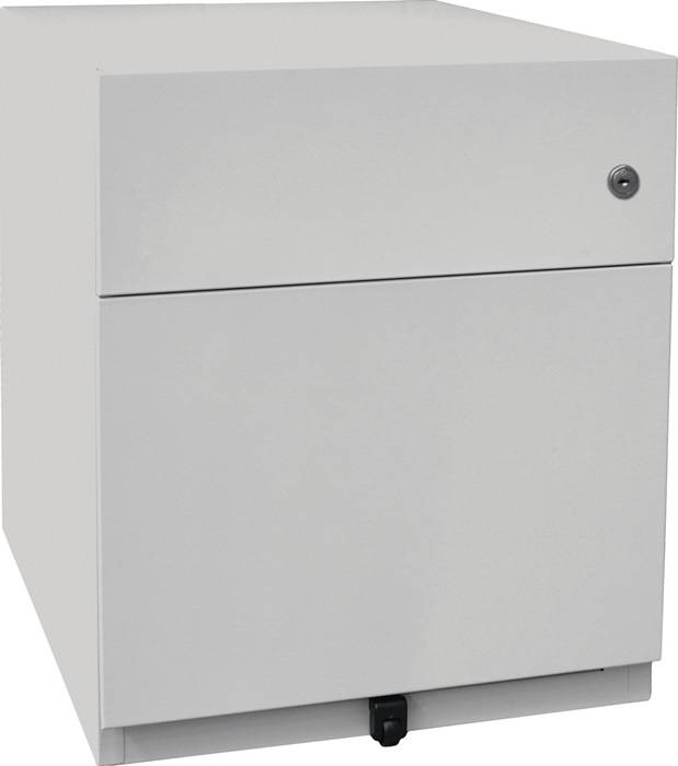 Rollcontainer Note? H495xB420xT775mm lichtgrau 1 HR-Schub u.1 Universalschub