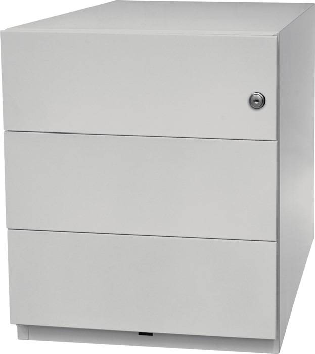 Rollcontainer Note? H495xB420xT565mm lichtgrau 3 Universalschübe