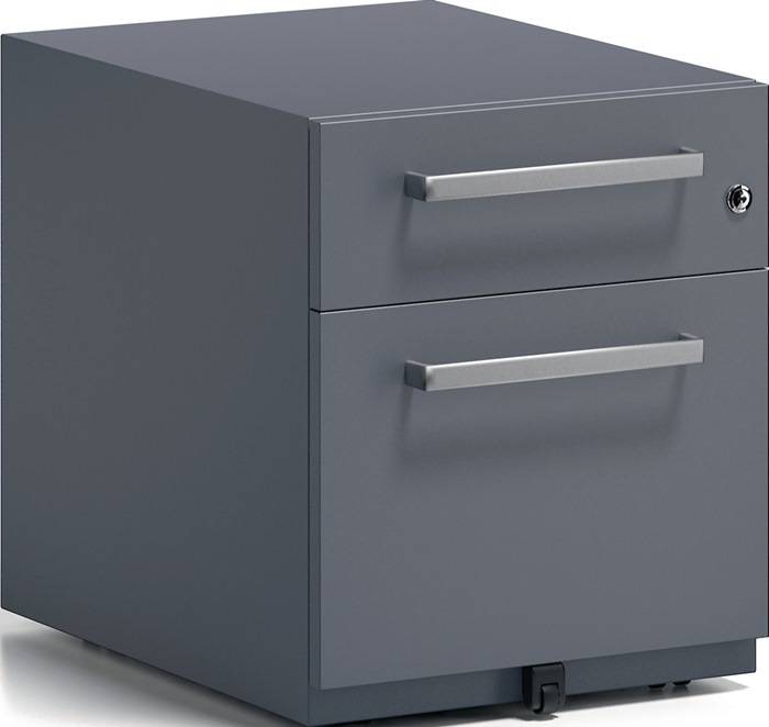 Rollcontainer Note? H495xB420xT565mm grau 1 HR-Schub u. 1 Universalschub