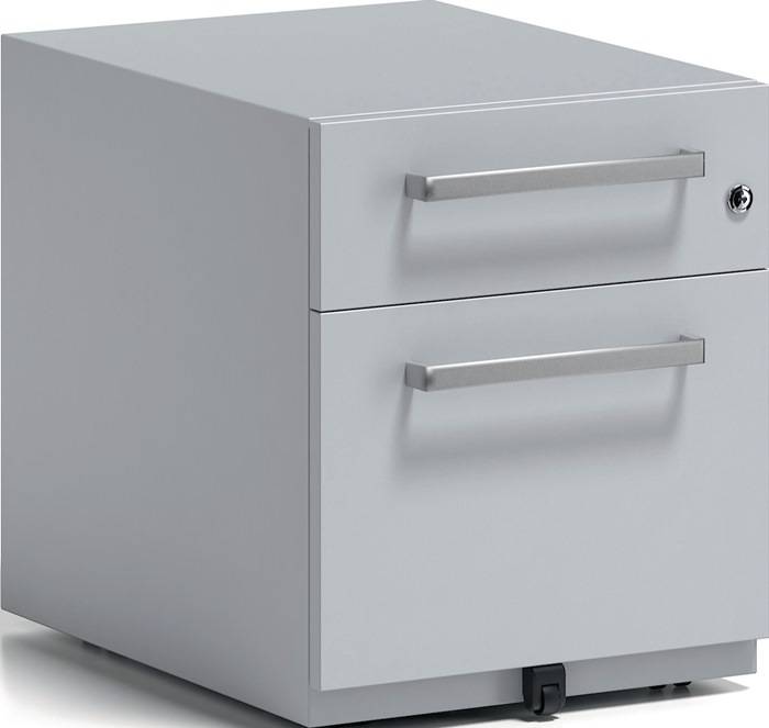 Rollcontainer Note? H495xB420xT565mm lichtgrau 1 HR-Schub u. 1 Universalschub