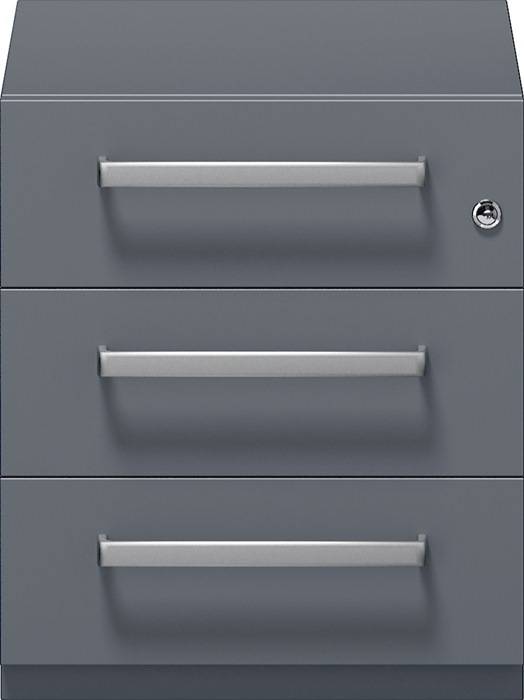 Rollcontainer Note? H495xB420xT565 mm grau 3 Universalschübe