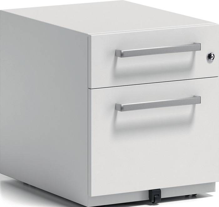 Rollcontainer Note? H495xB420xT565 mm verkehrsweiß 3 Universalschübe