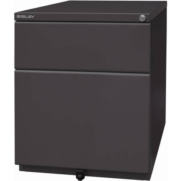 Rollcontainer OBA Stahl 1 Schub und Auszug HxBxT 519x420x565mm anthr.grau