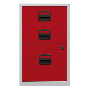 Beistellschrank PFA, 2 Universalschubladen, 1 HR-Schublade, Farbe Korpus lichtgr