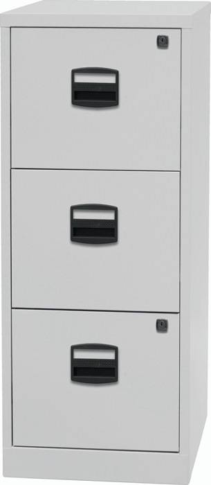 Hängeregistraturschrank H1015xB413xT400mm 1-bahnig lichtgrau 3 Schubl.