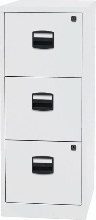 Hängeregistraturschrank H1015xB413xT400mm 1-bahnig verkehrsweiß 3 Schubl.