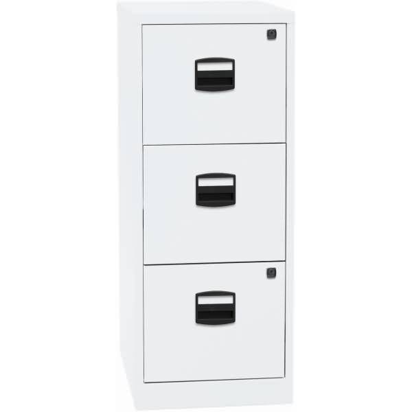 Hängeregistraturschrank 3 Schübe 1-bahnig verkehrsweiß