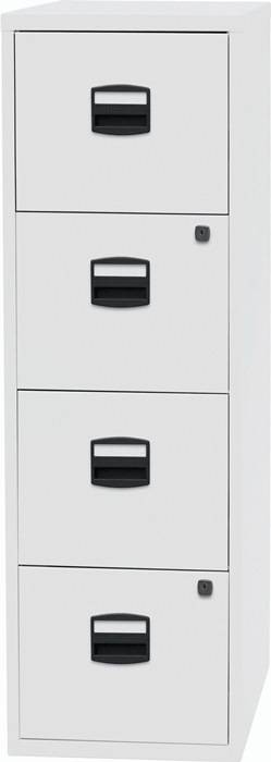 Hängeregistraturschrank H1321xB413xT400mm 1-bahnig lichtweiß 4 Schubl.