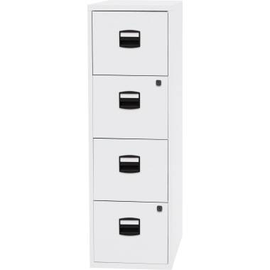 Hängeregistraturschrank H1321xB413xT400mm 1-bahnig lichtweiß 4 Schubl.