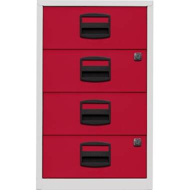 Beistellschrank PFA, 4 Universalschubladen, Farbe Korpus lichtgrau, Fronten kard