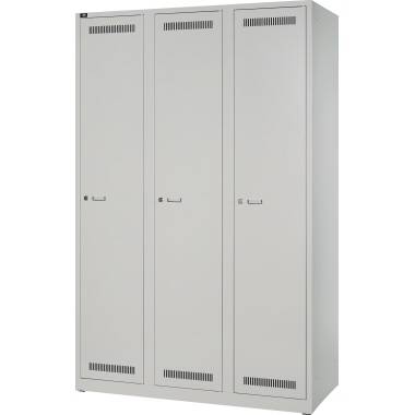 Bisley Garderobenschrank LIGHT 3 Abteile 400, Farbe lichtgrau