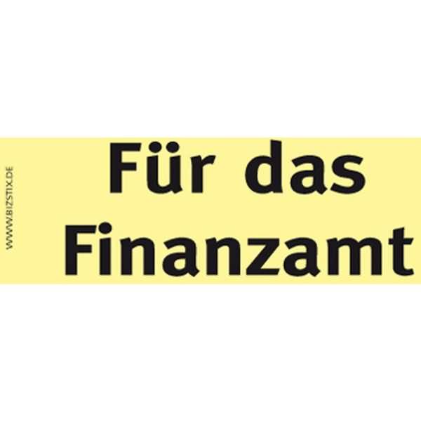Haftnotizen 75x35mm gelb 'Für das Finanzamt' VE=5 Blöcke