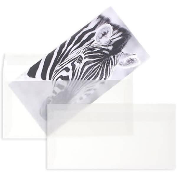 Briefumschläge Offset transparent DINlang 90g/qm HK VE=500 Stück weiß