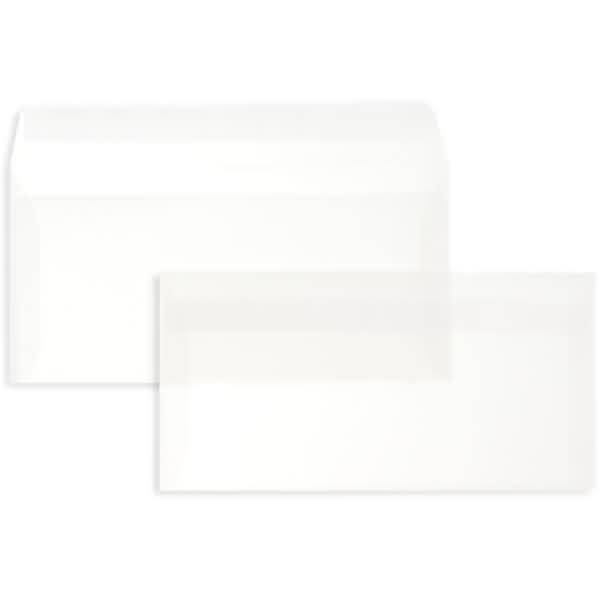 Briefumschläge Offset transparent DINlang 90g/qm HK VE=500 Stück weiß