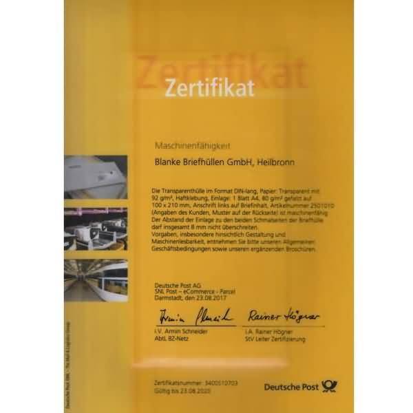 Briefumschläge Offset transparent DINlang 90g/qm HK VE=500 Stück weiß