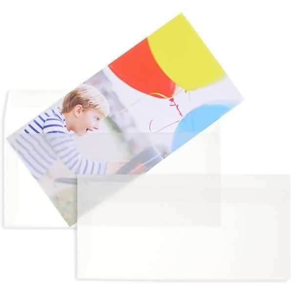 Briefumschläge Offset transparent DINlang 90g/qm HK VE=500 Stück weiß