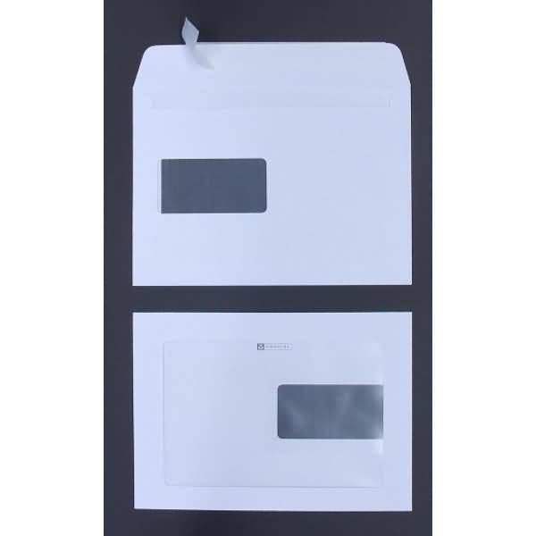 Werbefensterhüllen C5 100g/qm haftklebend Sonderfenster VE=500 Stück