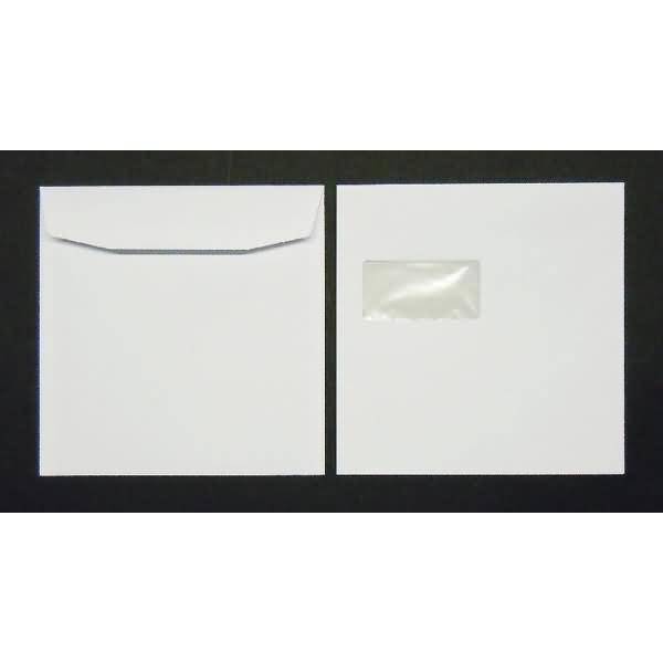 Kuvertierhüllen 220x220mm 90g/qm gummiert Fenster VE=500 Stück weiß