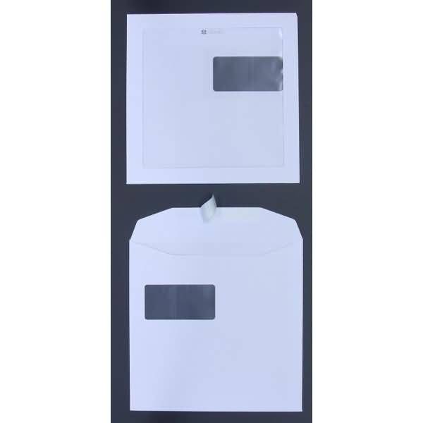 Werbefensterhüllen 220x220mm 120g/qm haftklebend Sonderfenster VE=250 Stück