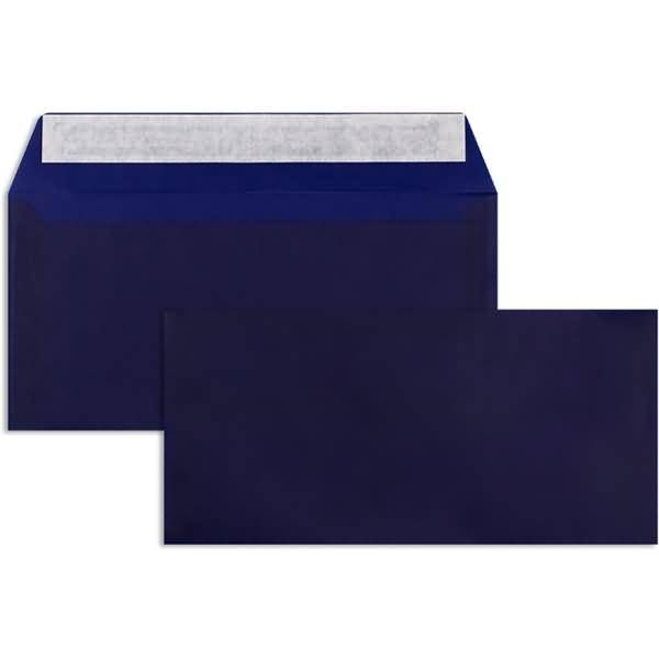 Briefumschläge Offset transparent DINlang 100g/qm HK VE=100 Stück intensivblau