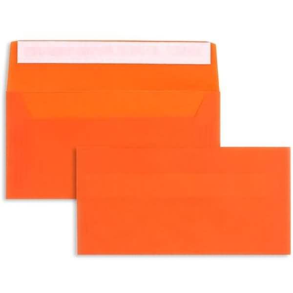 Briefumschläge Offset transparent DINlang 100g/qm HK VE=100 Stück intensivorange
