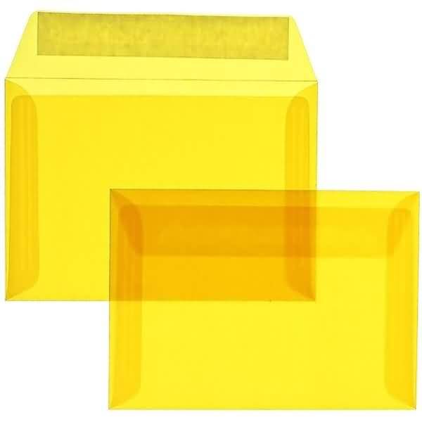Briefumschläge Offset transparent C5 100g/qm HK VE=100 Stück intensivgelb